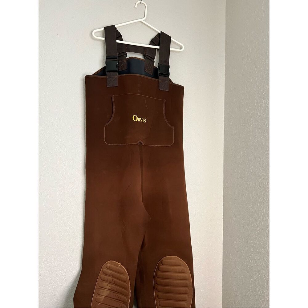 Orvis Waders Bibs Overalls Mens LL x- Large Brown Black Fly Fishing Outdoor Bog
